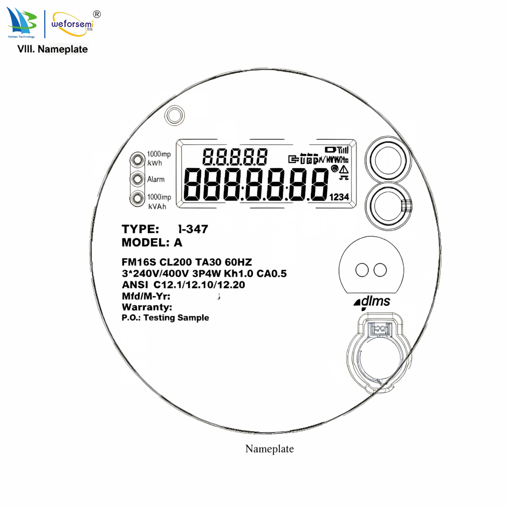 347A FM16S Three Phase Energy Meter 10 347A FM16S Three Phase Energy Meter 10