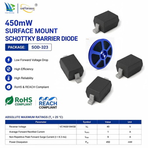 Wholesale 450mW SOD-323 SMD Surface Mount Schottky Diode Semiconductor with Exclusive Patent