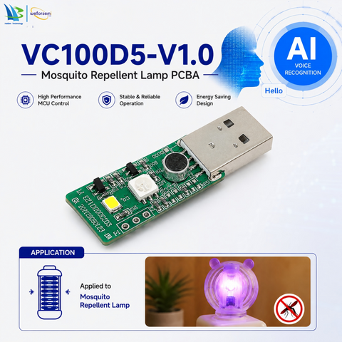 Production Manufacturer Patented AI Voice-Control Circuit Board ASR for Mosquito Killer Lamp PCBA