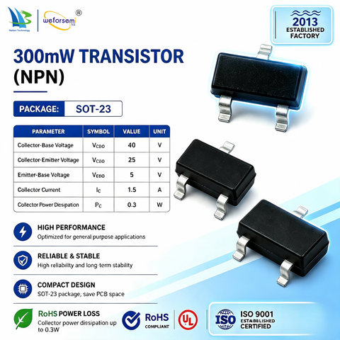 High-Performance NPN Transistor VCSS8050B-1.5A 300MW SOT-23 Manufacturer SKD Solution Support Electronic Product Assembly Services