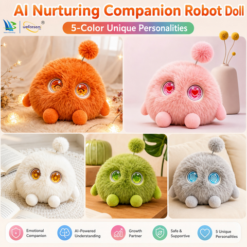 Factory OEM AI Companion Nurturing Robot Doll SKD Supply Smart Model Built‑in simulated heartbeat function