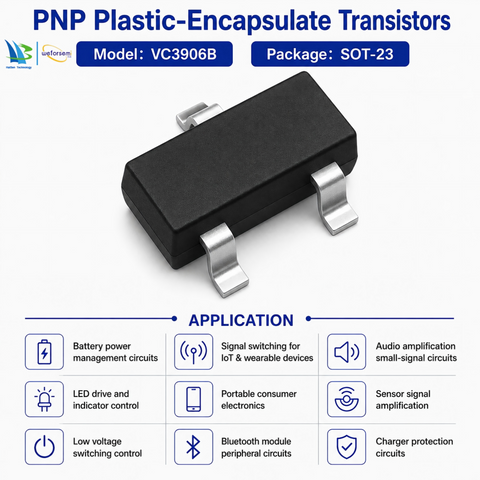Advanced Design VC3906B SOT-23 Plastic PNP Plastic-Encapsulate SMD Transistors semiconductor Electronics Manufacturing Partner