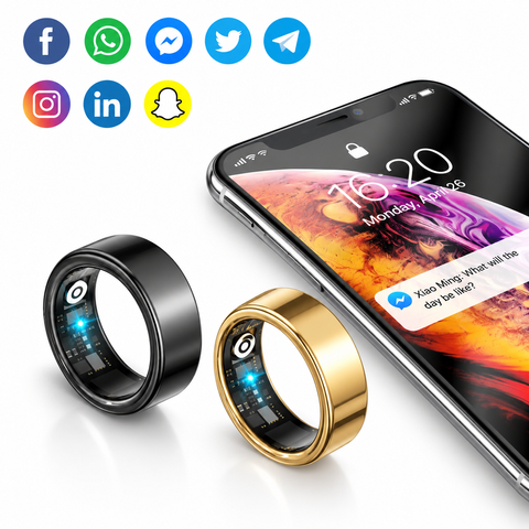 Manufacturer Smart Ring with Heart Rate Blood Monitoring-Sleep-Tracking-Fitness Waterproof Wareable Connected Ring