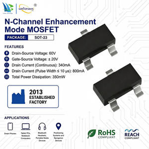 Semiconductor Ptot 350mW Vdss 60V n channel Enhancement MOSFET Transistor SOT-23 Package Electronic Manufacturing Solutions