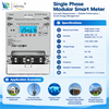 Factory Modular Single Phase Smart Energy Meter Multi Communication Remote AMI Management