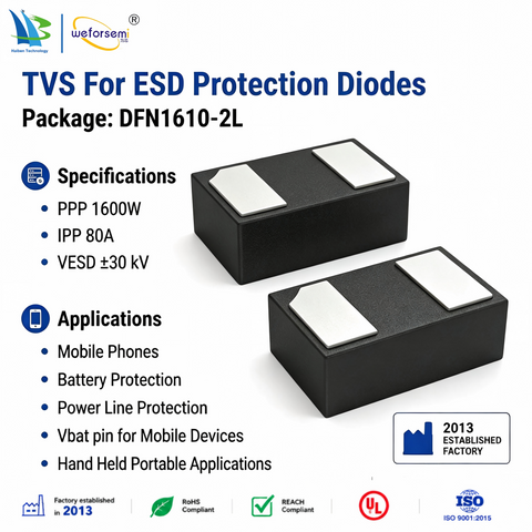 Factory Supply Bulk Price 7V Tvs Diode DFN1610-2L Package SMD Electronic Componennts semiconductor