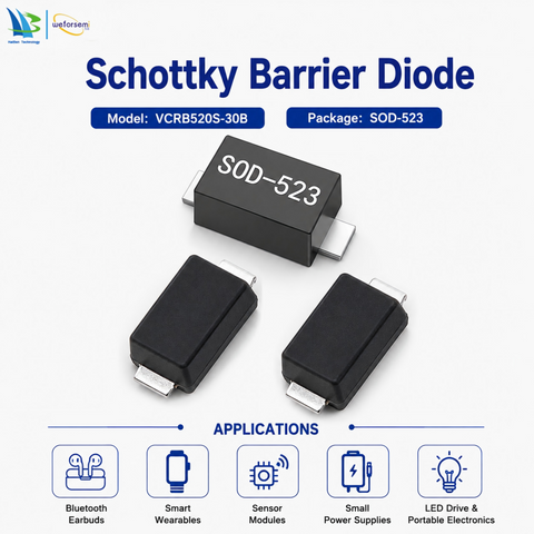 China Factory SOD-523 VCRB520S-30B Small Signal SMD Schottky Diode 30V 200mA Original manufacturer