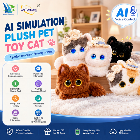 One-stop service SKD Factory Interactive Evolving AI Companion Plush Toy Robot with Long-Term Memory For Interactive Companionship