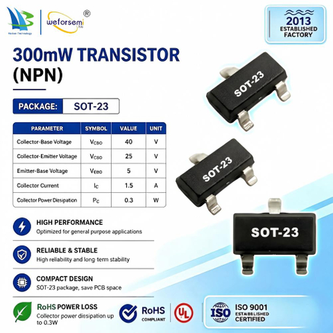 Manufacturer NPN Transistor VCSS8050B-1.5A SOT-23 Factory OEM SKD High-Tech Switching BOM Sourcing Solution
