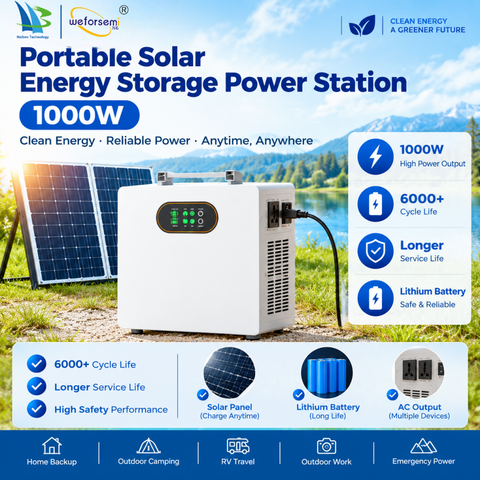 Factory supply 1000W Portable Solar Generator Energy Storage Power Supply Off Grid One-Stop Solution