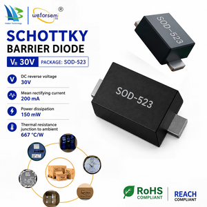 SOD-523 SMD Schottky Barrier Diode 200mA VCRB520S-30B Vr 30V Factory Direct Supply Production manufacturer 