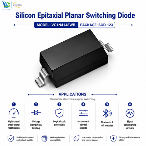 Direct Factory SMD Switching Diode 150mA VC1N4148WB SOD-123 Fast Recovery Signal Diode Integrated Circuit