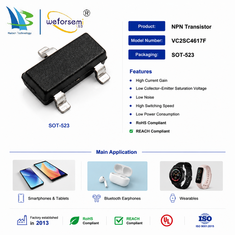 VC2SC4617F150mW SOT-523 NPN General Purpose Transistor for Small Signal Amplification & Switching BOM Sourcing Solution