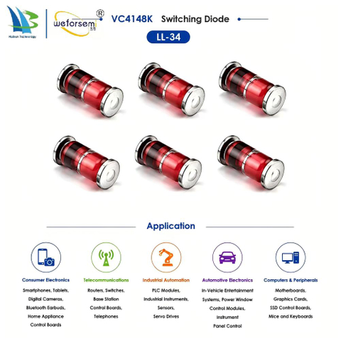 Advanced Design VC4148K LL-34 Epitaxial Silicon Switching Diode Semiconductor Factory Wholesale Factory Supply