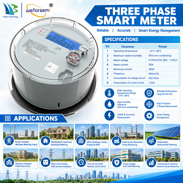 347A FM16S Three Phase Energy Meter 8