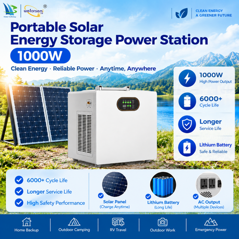 Wholesale 1000W LiFePO4 Portable Power Supply Station Solar Generator Energy Storage One-Stop Supplier