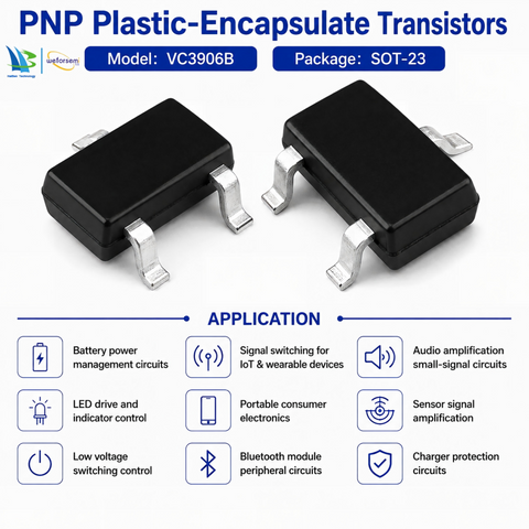 Advanced Design VC3906B SOT-23 Plastic PNP Plastic-Encapsulate Transistors semiconductor Electronics Manufacturing Partner 